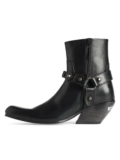 Balenciaga Women's Memphis Booties with Harness - Black - Size 11 | Thumbnail 3