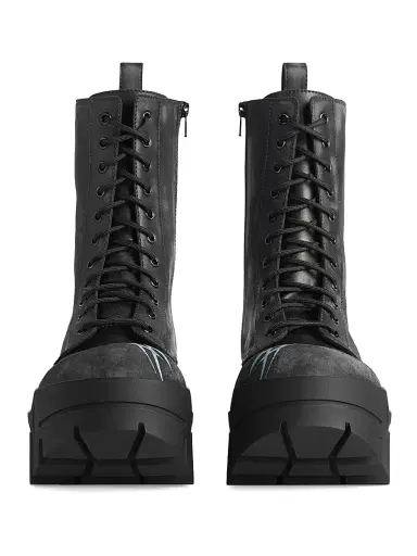 Balenciaga Men's Bulldozer Lace-Up Booties - Black - Size 13 | Thumbnail 3 Balenciaga Men's Bulldozer Lace-Up Booties - Black - Size 13 | Thumbnail 3