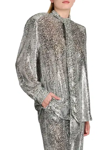 Stella McCartney Women's Fil Coupe Leopard-Print Shirt | Thumbnail 4 Stella McCartney Women's Fil Coupe Leopard-Print Shirt | Thumbnail 4