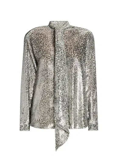 Stella McCartney Women's Fil Coupe Leopard-Print Shirt | Thumbnail 1 Stella McCartney Women's Fil Coupe Leopard-Print Shirt | Thumbnail 1