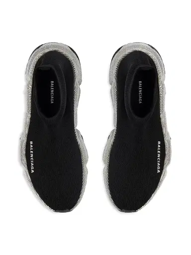 Balenciaga Men's Speed Knit Sneakers with Rhinestones - Black | Thumbnail 6 Balenciaga Men's Speed Knit Sneakers with Rhinestones - Black | Thumbnail 6