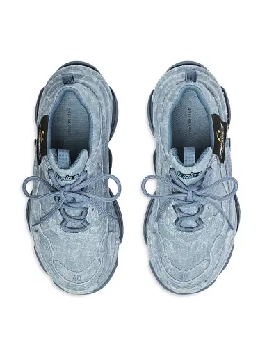 Balenciaga Men's Triple S Canvas Sneakers - Blue - Size 12 | Thumbnail 4
