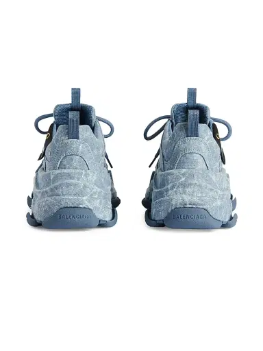 Balenciaga Men's Triple S Canvas Sneakers - Blue - Size 12 | Thumbnail 6
