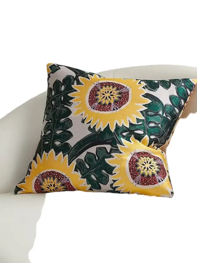 Christian Lacroix Soleils Osier Throw Pillow - Yellow