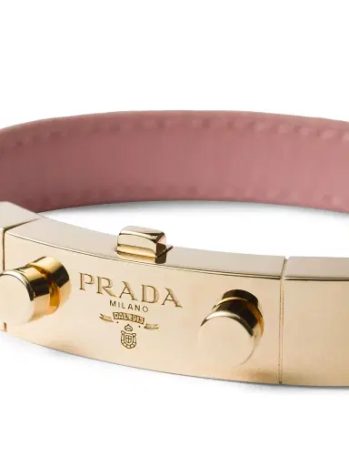 Prada Women's Saffiano Leather Bracelet - Pink | Thumbnail 2 Prada Women's Saffiano Leather Bracelet - Pink | Thumbnail 2