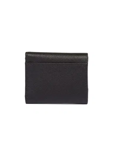 Prada Women's Small Saffiano Leather Wallet - Black Silver | Thumbnail 3