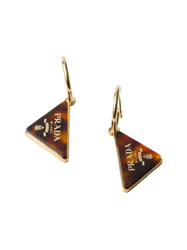 Women's Plexi Glass Earrings - Beige Khaki