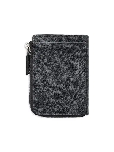 Prada Men's Saffiano Leather Card Holder - Black | Thumbnail 3