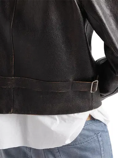 Prada Men's Nappa Leather Jacket - Black | Thumbnail 6 Prada Men's Nappa Leather Jacket - Black | Thumbnail 6