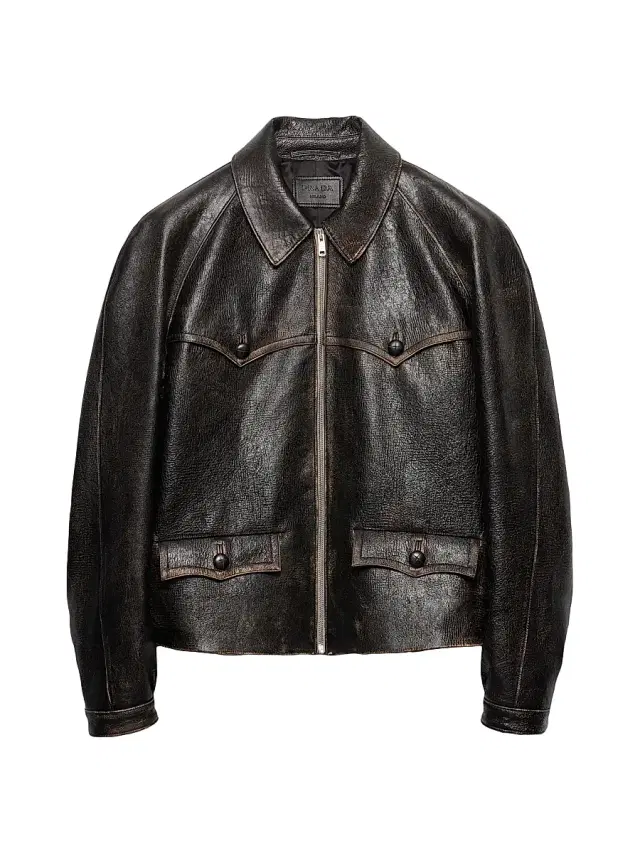 Men's Nappa Leather Jacket - Black