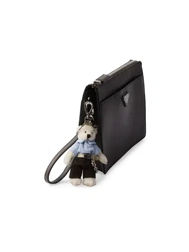Prada Men's Teddy Keychain Charm - White | Thumbnail 2