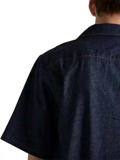 Prada Men's Denim Bowling Shirt - Blue | Thumbnail 6 Prada Men's Denim Bowling Shirt - Blue | Thumbnail 6