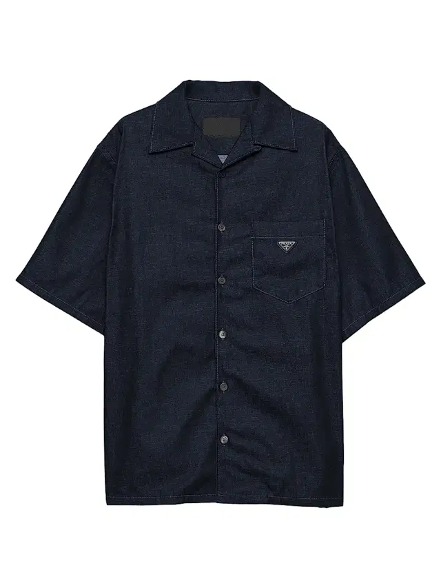 Men's Denim Bowling Shirt - Blue
