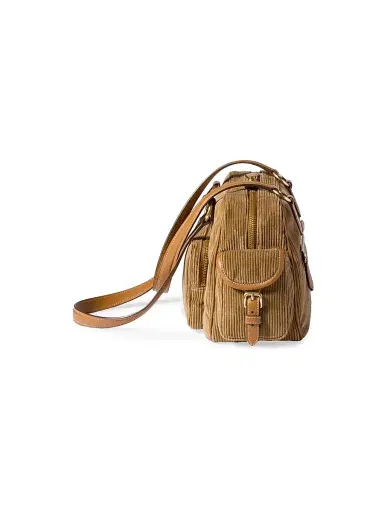 Miu Miu Women's Corduroy Pocket Top Handle Bag - Brown | Thumbnail 7