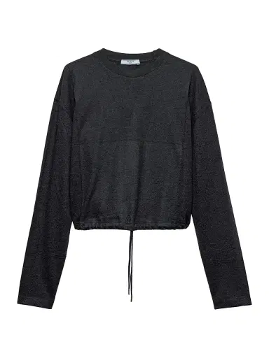 Prada Women's Long-Sleeved Jersey T-Shirt - Grey | Thumbnail 1 Prada Women's Long-Sleeved Jersey T-Shirt - Grey | Thumbnail 1
