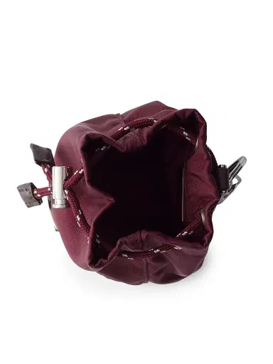 Prada Men's Mini Icon Re-Nylon Keychain Charm - Dark Red | Thumbnail 3 Prada Men's Mini Icon Re-Nylon Keychain Charm - Dark Red | Thumbnail 3
