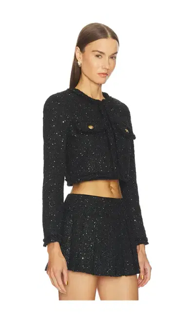 Alice + Olivia Alice + Olivia Dumont Tweed Boxy Jacket | Thumbnail 2