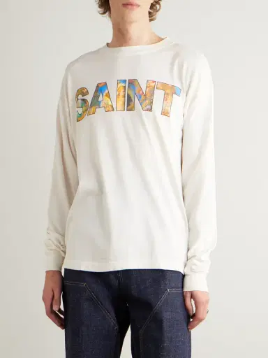 SAINT Mxxxxxx Logo-Print Cotton-Jersey T-Shirt - Men | Thumbnail 3 SAINT Mxxxxxx Logo-Print Cotton-Jersey T-Shirt - Men | Thumbnail 3