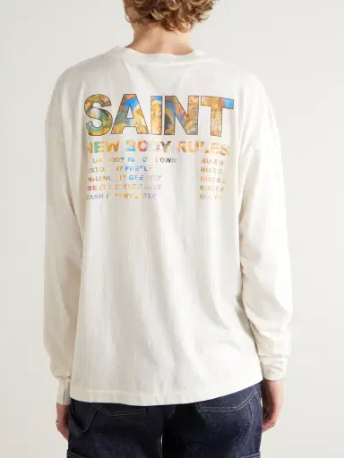 SAINT Mxxxxxx Logo-Print Cotton-Jersey T-Shirt - Men | Thumbnail 4 SAINT Mxxxxxx Logo-Print Cotton-Jersey T-Shirt - Men | Thumbnail 4