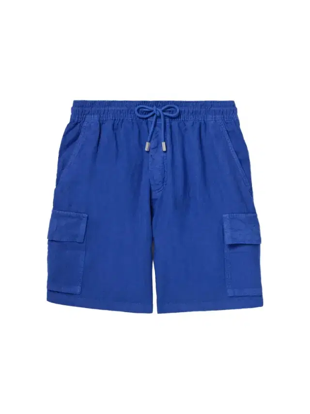 Straight-Leg Linen Drawstring Cargo Shorts - Men