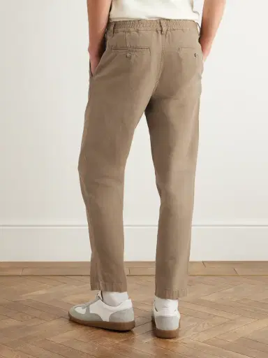 MR P. Daniel Tapered Pleated Organic Cotton-Canvas Trousers - Men | Thumbnail 4 MR P. Daniel Tapered Pleated Organic Cotton-Canvas Trousers - Men | Thumbnail 4