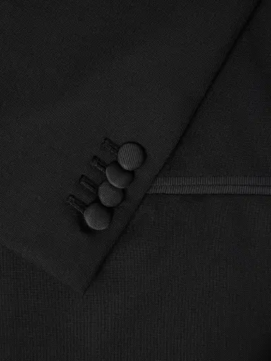 MR P. Double-Breasted Slim-Fit Satin-Trimmed Virgin Wool-Twill Tuxedo Jacket - Men | Thumbnail 4