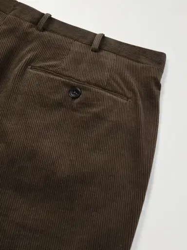 Zegna Slim-Fit Cotton-Blend Corduroy Trousers - Men | Thumbnail 5