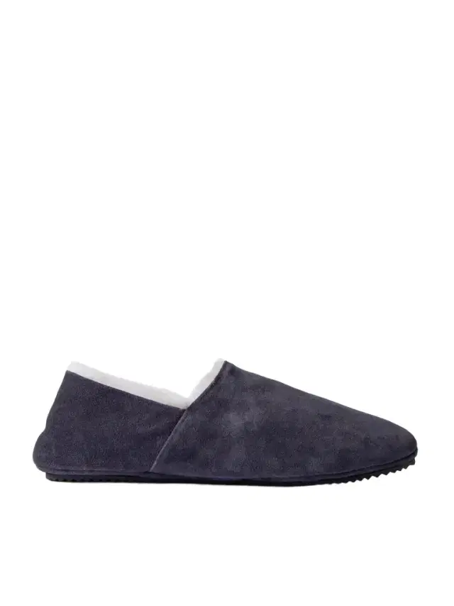 MR P. Plush-Lined Suede Slippers - Men