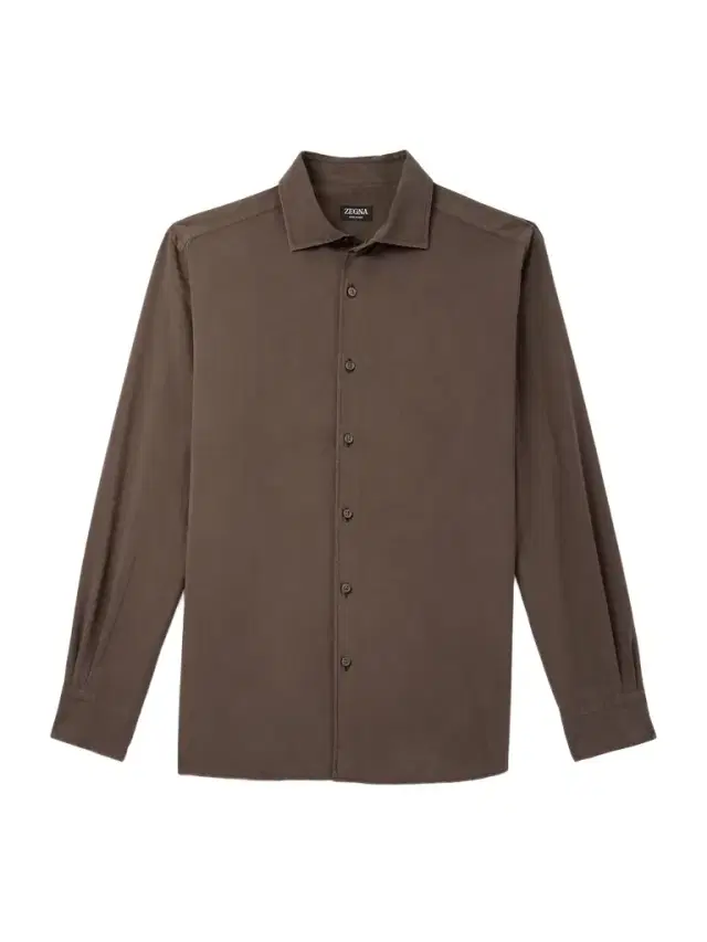Zegna Spread-Collar Mulberry Silk Shirt - Men