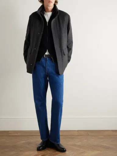 Zegna Padded Suede-Trimmed Oasi Cashmere Coat - Men | Thumbnail 2 Zegna Padded Suede-Trimmed Oasi Cashmere Coat - Men | Thumbnail 2