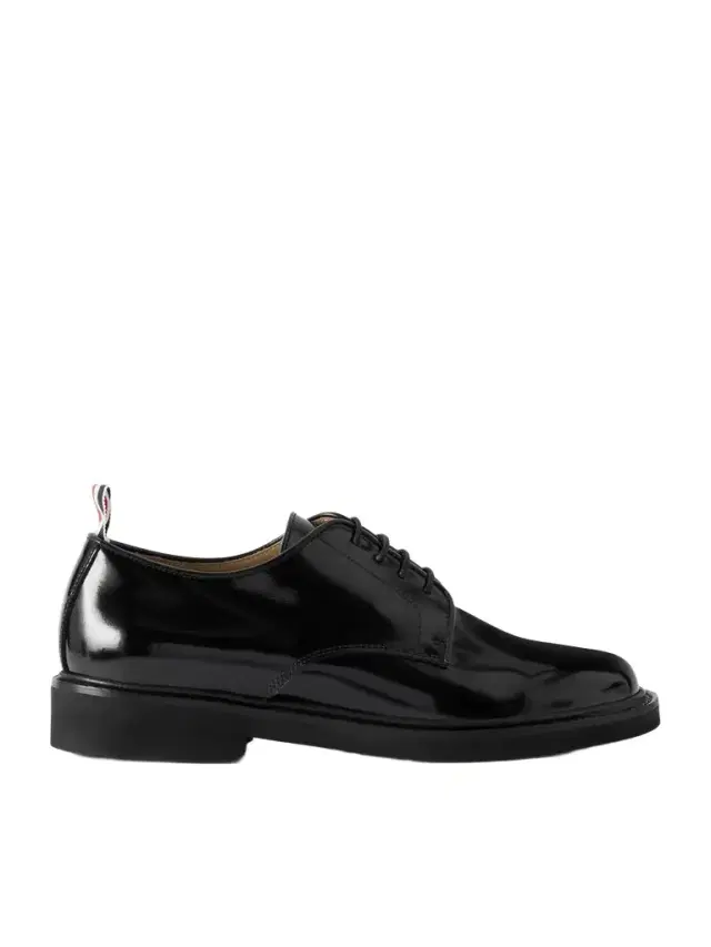 Uniform Polished-Leather Derby Shoes - Men