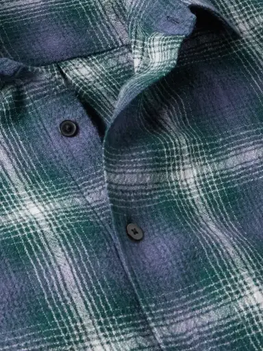 Auralee Airy Checked Wool-Flannel Shirt - Men | Thumbnail 5