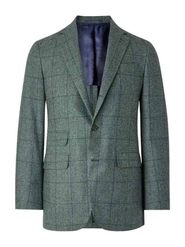Virgil Checked Wool, Cotton and Cashmere-Blend Blazer - Men