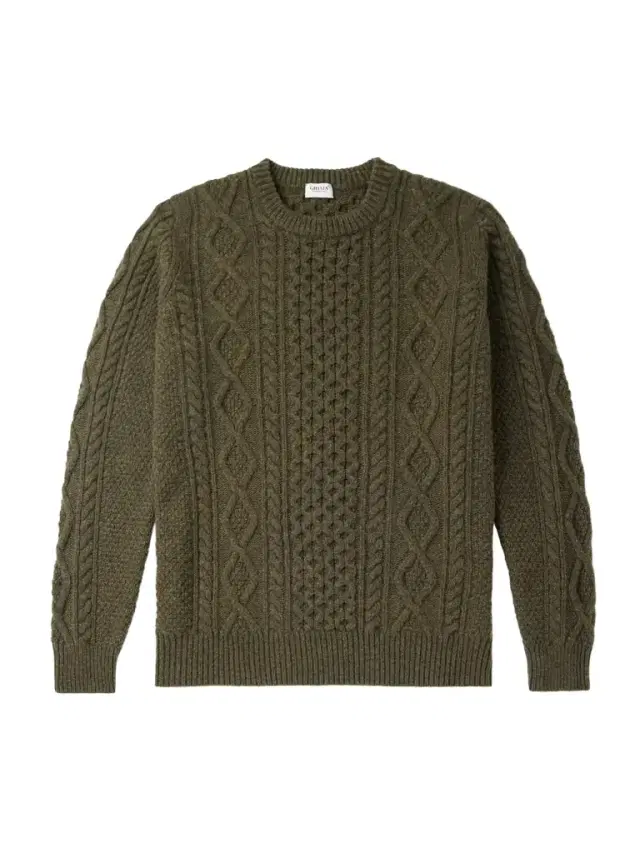 Ghiaia Cashmere Pescatore Cable-Knit Wool Sweater - Men