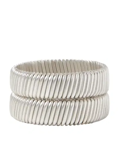 Roxanne Assoulin Rolling Set Of Two Silver-tone Bracelets | Thumbnail 1
