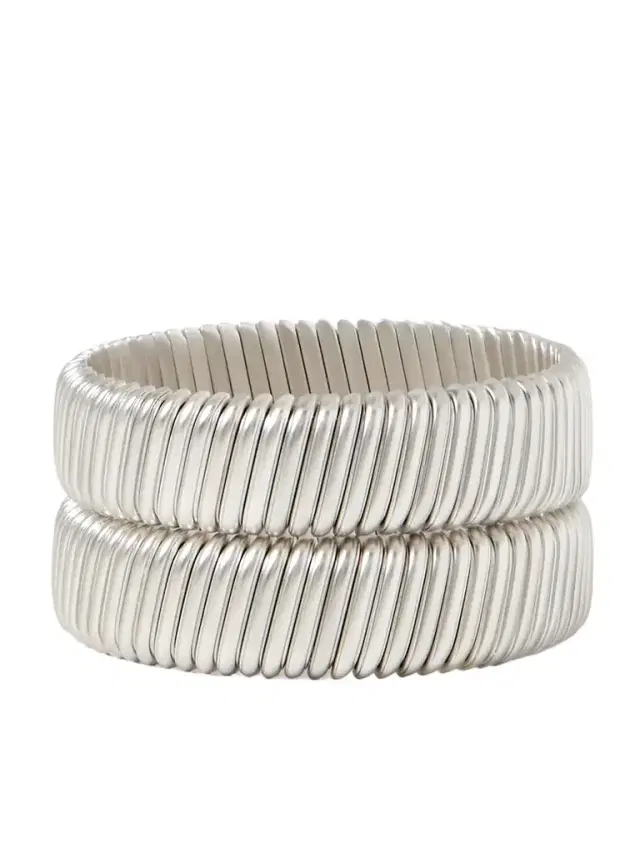 Roxanne Assoulin Rolling Set Of Two Silver-tone Bracelets