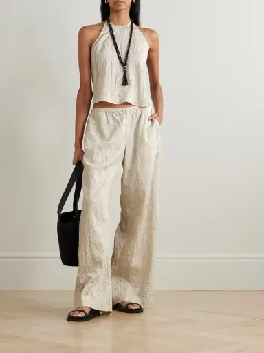 St. Agni Crinkled Pinstriped Woven Wide-leg Pants | Thumbnail 2 St. Agni Crinkled Pinstriped Woven Wide-leg Pants | Thumbnail 2