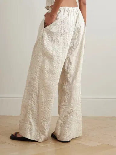 St. Agni Crinkled Pinstriped Woven Wide-leg Pants | Thumbnail 3 St. Agni Crinkled Pinstriped Woven Wide-leg Pants | Thumbnail 3