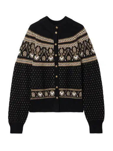 Khaite Marc Fair Isle Cashmere Cardigan | Thumbnail 1