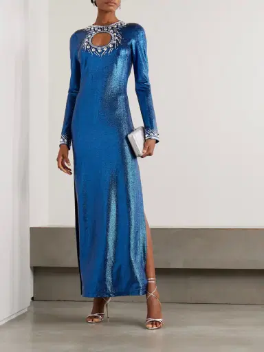 Rabanne Embellished Cutout Lurex Maxi Dress | Thumbnail 2 Rabanne Embellished Cutout Lurex Maxi Dress | Thumbnail 2