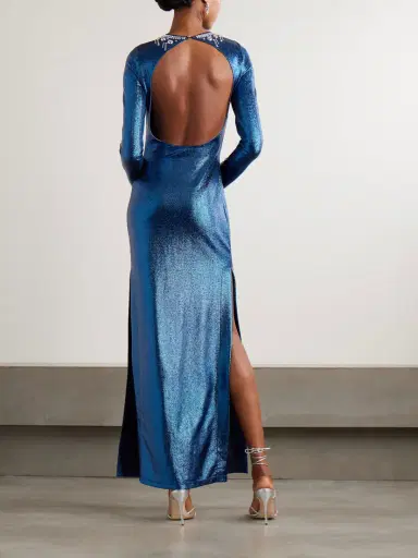 Rabanne Embellished Cutout Lurex Maxi Dress | Thumbnail 3 Rabanne Embellished Cutout Lurex Maxi Dress | Thumbnail 3