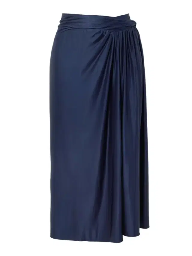 Draped Satin-jersey Midi Skirt