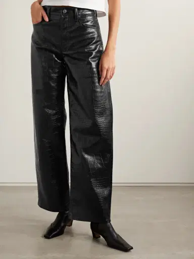 AGOLDE Arc Croc-effect Barrel-leg Pants | Thumbnail 3