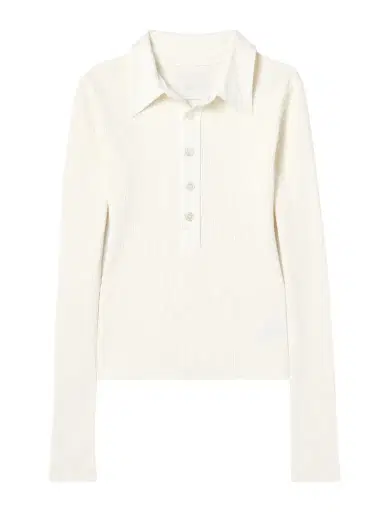 Citizens of Humanity Ribbed Jersey Polo Shirt | Thumbnail 1 Citizens of Humanity Ribbed Jersey Polo Shirt | Thumbnail 1