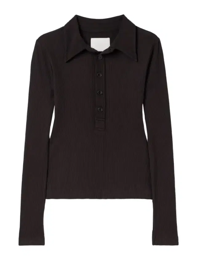 Ribbed Jersey Polo Shirt
