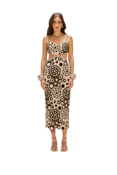 PatBo CORAL CROCHET CUTOUT MIDI DRESS | Thumbnail 1 PatBo CORAL CROCHET CUTOUT MIDI DRESS | Thumbnail 1