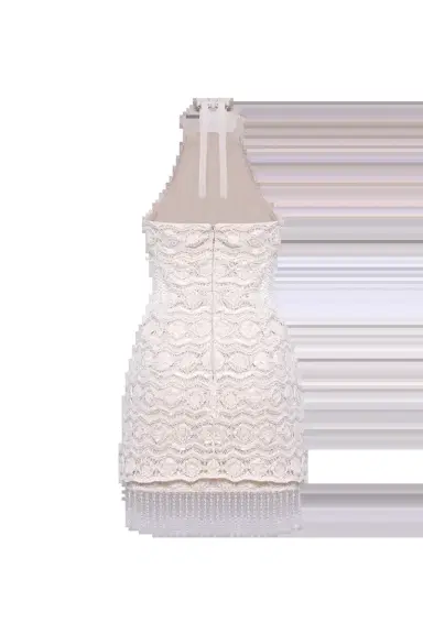 PatBo CROCHET BLOOM HALTERNECK MINI DRESS | Thumbnail 5