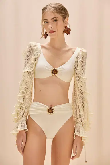PatBo JADE LYCRA HIGH WAIST BIKINI BOTTOM | Thumbnail 1 PatBo JADE LYCRA HIGH WAIST BIKINI BOTTOM | Thumbnail 1