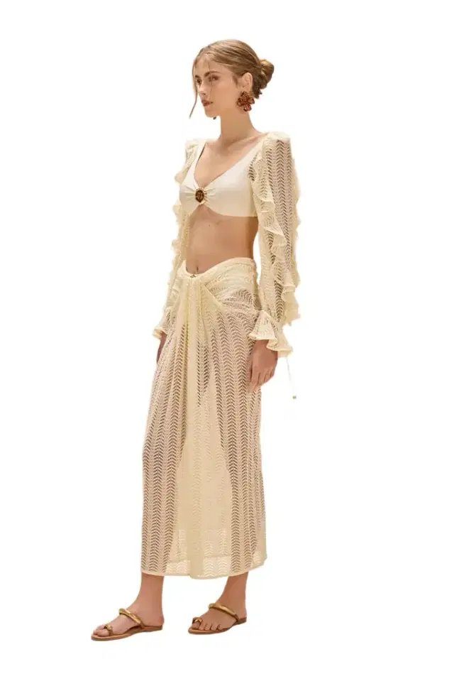 WAVE NET MAXI SKIRT