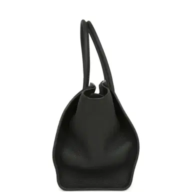 The Row The Row Marlo 12 Tote Bag Black Calfskin Silver Hardware | Thumbnail 3 The Row The Row Marlo 12 Tote Bag Black Calfskin Silver Hardware | Thumbnail 3
